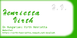 henrietta virth business card